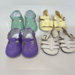 Doll Shoes for 15 Inch Dolls Like America Girl Bitty Baby Doll Set Lot Of 4